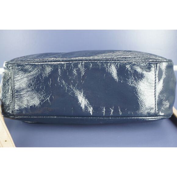 Marc Jacobs by Blue Patent Lea Shoulder Crossbody Flap Bag - Picture 9 of 11